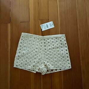 NWT Zara Crochet Mini Shorts